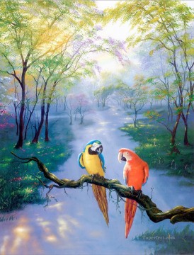 JW colors of rainbow birds Oil Paintings
